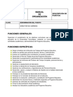 EJEMPLO de Perfil de Puesto (Director de Carrera) PDF
