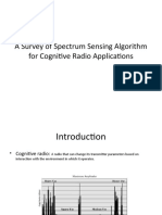 Survey of Spectrum Sensing Algorithms for Cognitive Radio