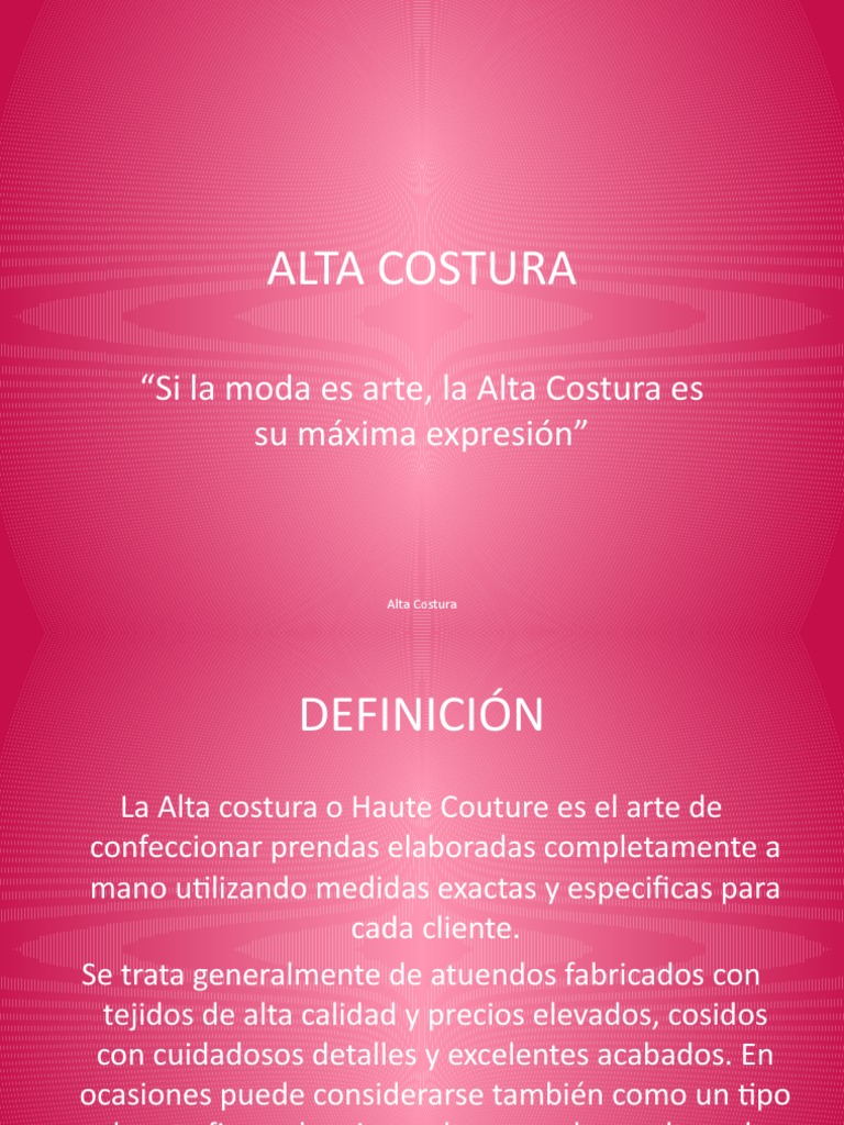 Historia y Arte de la Alta Costura | PDF | Apariencia humana | Estilo