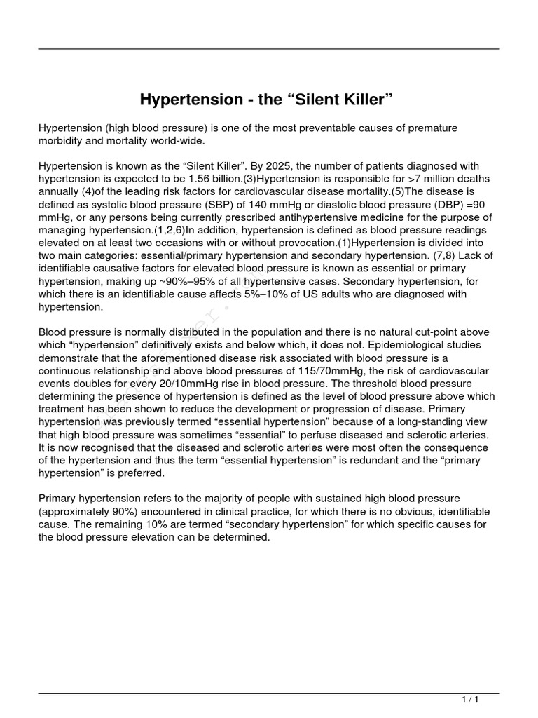 Understanding Hypertension Risks | PDF | Hypertension | Blood Pressure
