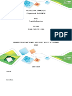 Diagrama V de Gowin sobre nutrición avanzada