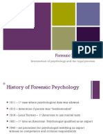Forensic Psychology: Intersection of Law & Mind