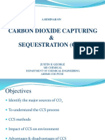 Carbon Dioxide Capturing & Sequestration (CCS) : A Seminar On