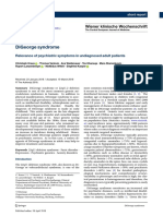 Digeorge Syndrome: Relevance of Psychiatric Symptoms in Undiagnosed Adult Patients