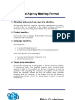 General Agency Briefing Format