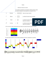 Sistema de música en colores: duración y altura de notas