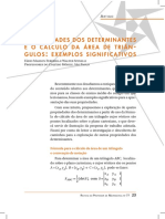 Cálculo da área de triângulos usando propriedades dos determinantes