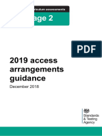 Key Stage 2: 2019 Access Arrangements Guidance