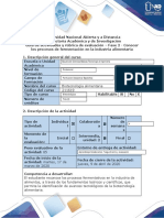 Guia de actividades y rubrica de evaluación - Fase 2 - Conocer los procesos de fermentación en la industria alimentaria