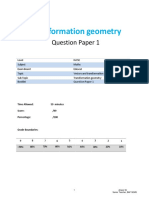 Transformation Geometry: Question Paper 1