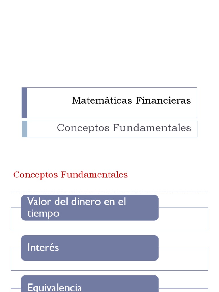 Fundamentos de Matemáticas Financieras | PDF | Interés | Tasas de interés