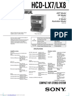 Service Manual: Compact Hifi Stereo System