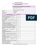 Formato Evaluación Del Ejercicio de Simulacro Evacuación