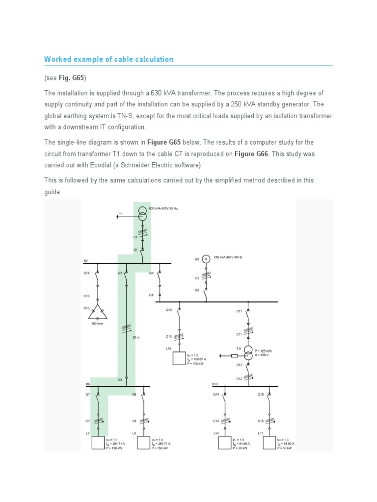 Cable - Calculations - Worked - Examples 1 | PDF | Transformer | Fuse ...