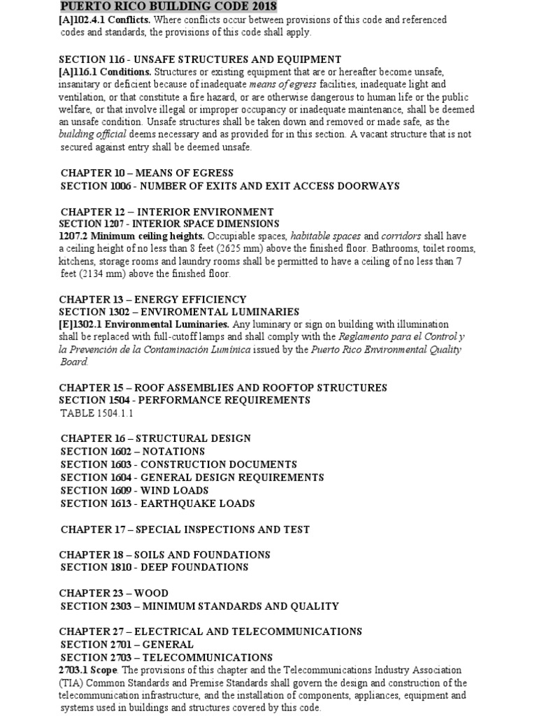 Amendments Per 2018 Puerto Rico Codes. | PDF | Ac Power Plugs And ...