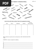 Parts of Speech For Business Sorting 2020