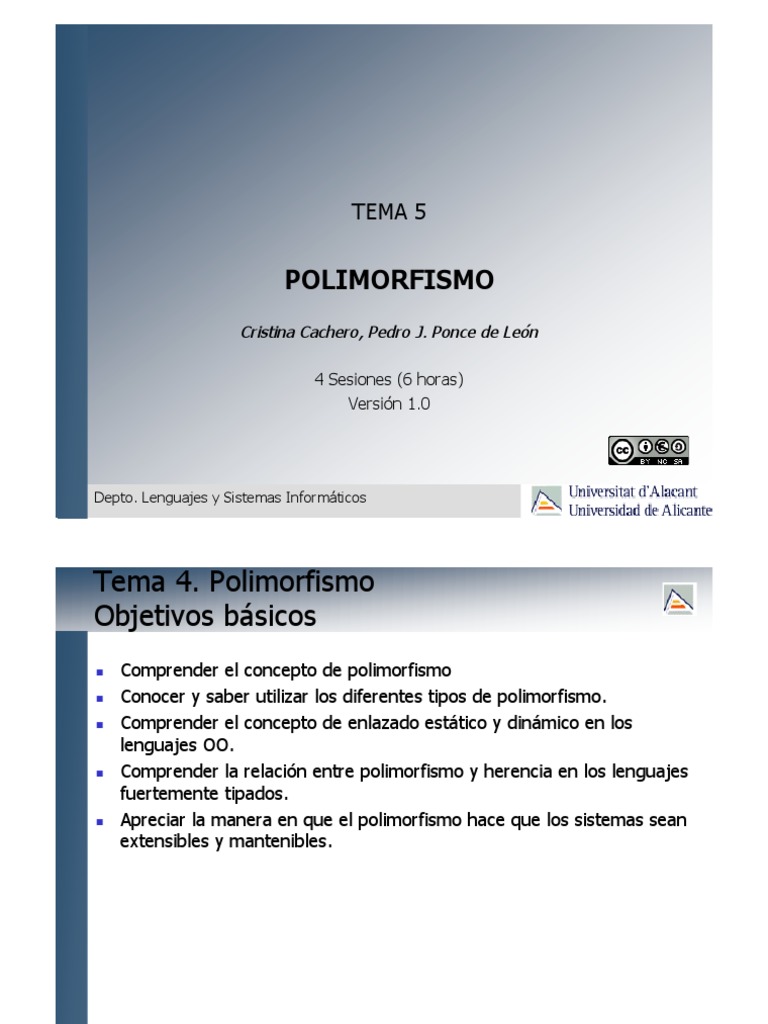 Polimorfismo en Programación Orientada a Objetos | PDF | C ...