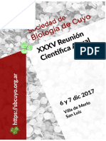 Supplement. 4 XXXV Annual Meeting of The Cuyo Biology Society