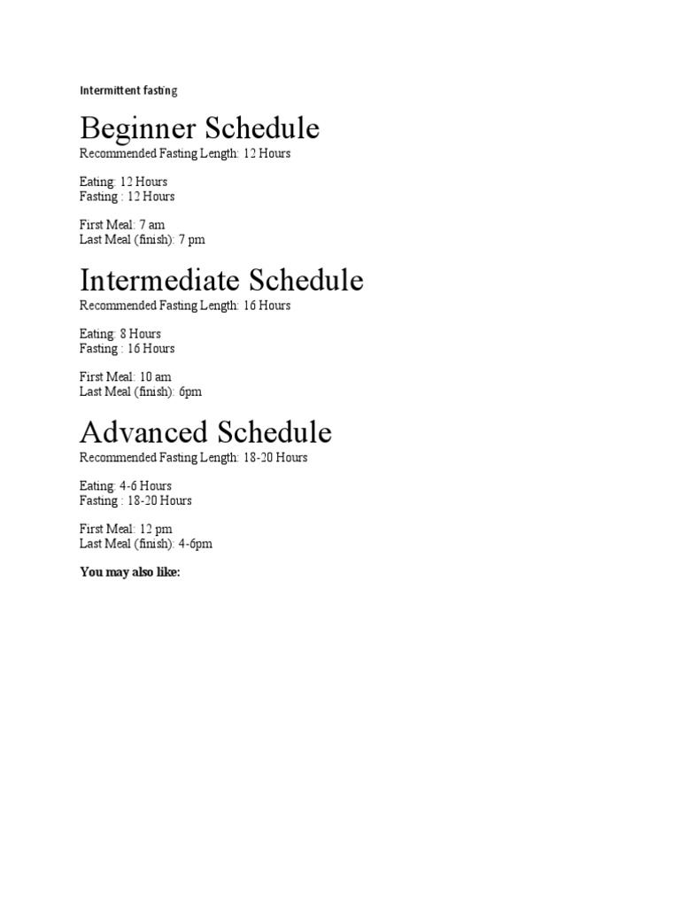 Intermittent Fasting | PDF | Cooking, Food & Wine