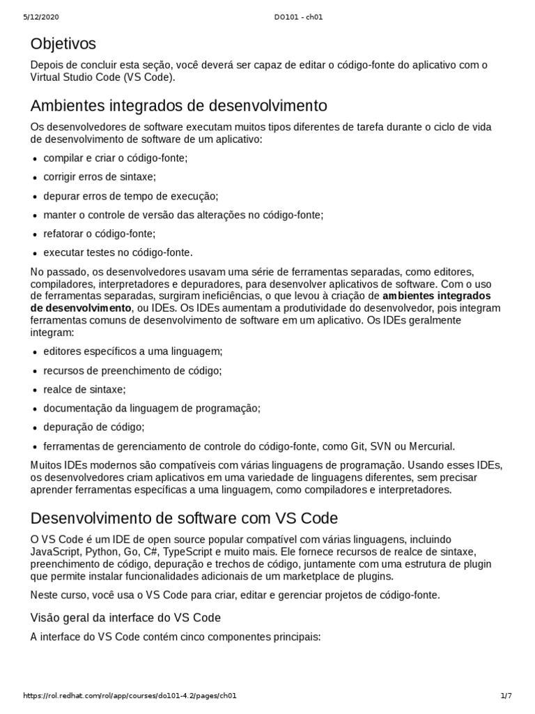 Introdução ao VS Code para Desenvolvimento | PDF | Linguagem de ...