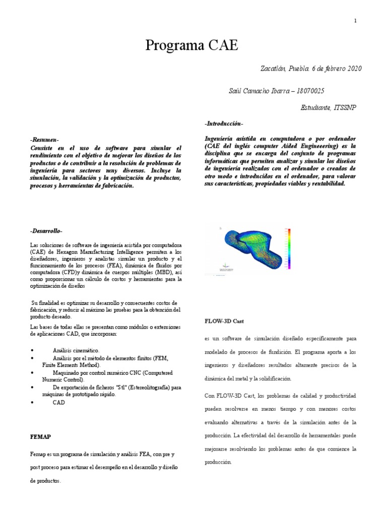 Programa CAE | PDF | Ingeniería | Simulación