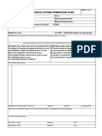 Lifting Plan Template