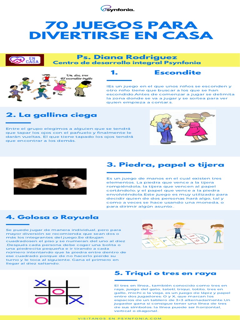 70 Juegos para Divertirse en Casa | PDF | Juego de azar | Entretenimiento