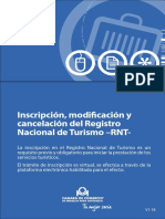 Inscripciòn, Modificaciòn Ycancelaciòn Del Registro Nacional de Turismo - RTN