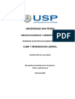 Universidad San Pedro: Clima Y Ornanizacion Laboral