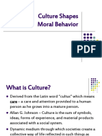 Culture Shapes Moral Behavior