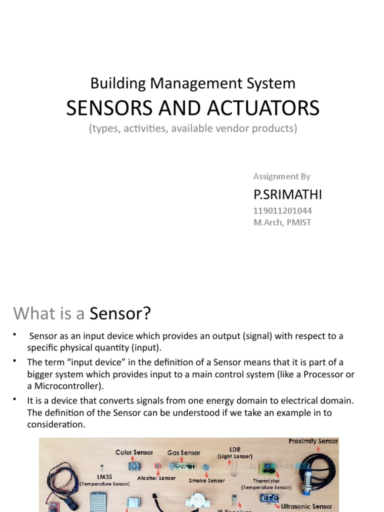Sensors and Actuators: Building Management System | PDF | Actuator | Sensor