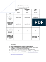 Planillas de seguimiento HIMNO NACIONAL ALUMNA  MAYA ROJAS