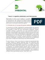 La Gestión Ambiental y Sus Instrumentos PDF