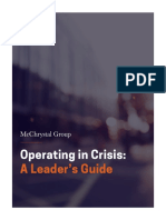 Operating in Crisis - A Leader's Guide