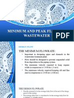 Minimum and Peak Flows of Wastewater