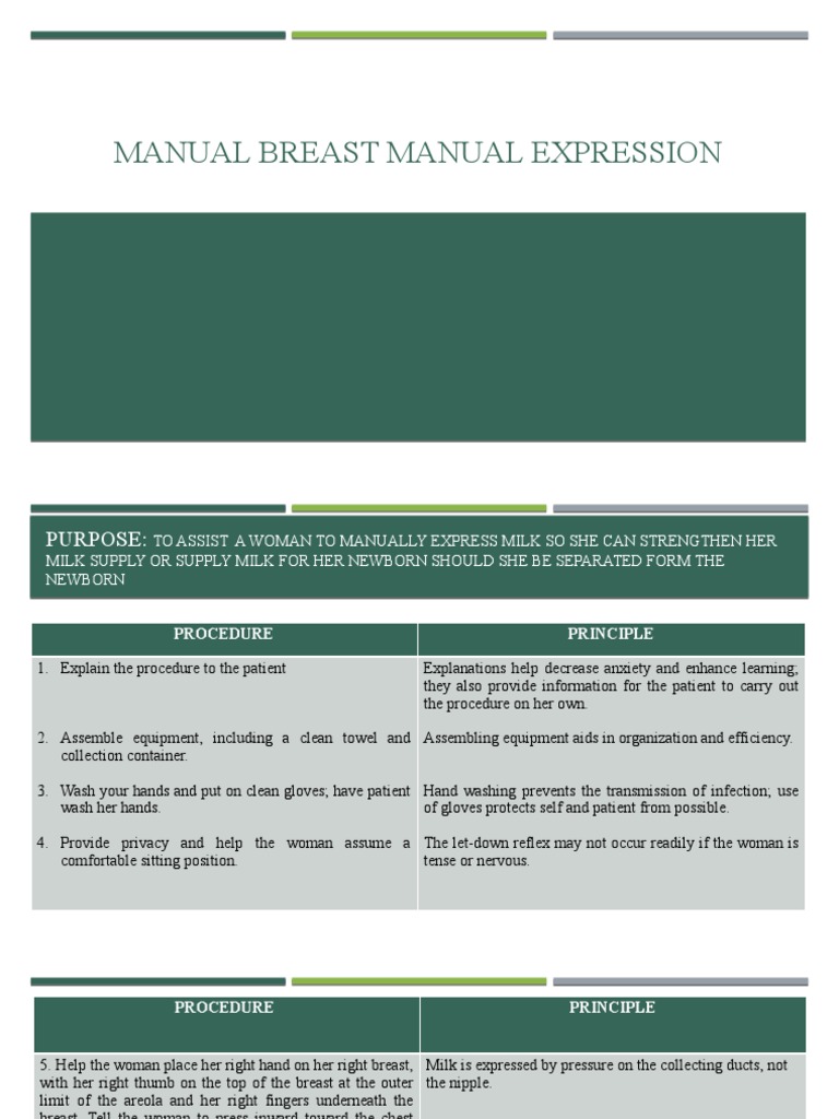 Manual Breast Manual Expression | PDF | Breastfeeding | Breast Milk