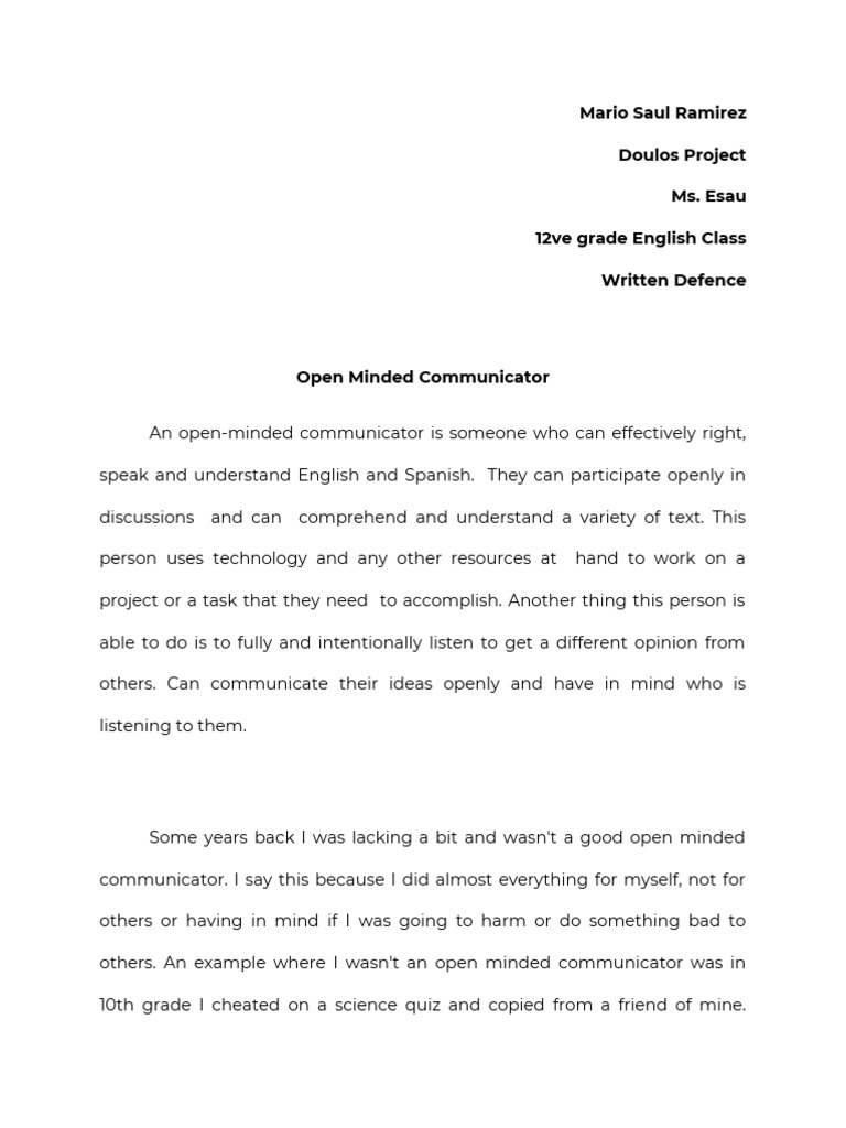 Open-Minded Communication Growth | PDF