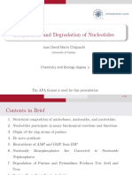 Biosynthesis and Degradation of Nucleotides: Juan David Marin Chiguachi