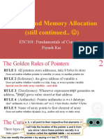 Pointers and Memory Allocation (Still Continued.. ) : ESC101: Fundamentals of Computing Piyush Rai