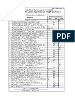 Western Bicutan National High School: Individual Summary Record (ISR)