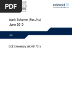 6CH01 6CH02 6CH07 6CH04 6CH05 6CH08 Summer 2010 Mark Scheme