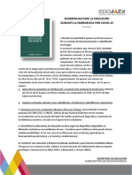 10recomendacionespautoridadeseducativasenemergencia COVID19 PDF