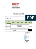Daftar Barang Yang Di Import
