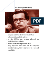 Aldous Huxley (1894-1963) : Individualistic Attitude