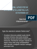 Teknik Anestesi Intravena Dengan Etomidat