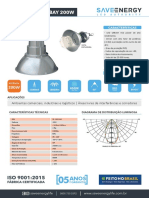 Luminária High Bay 200W: Ambientes Comerciais, Industriais e Logís Cos - Áreas Livres de Interferências e Corredores
