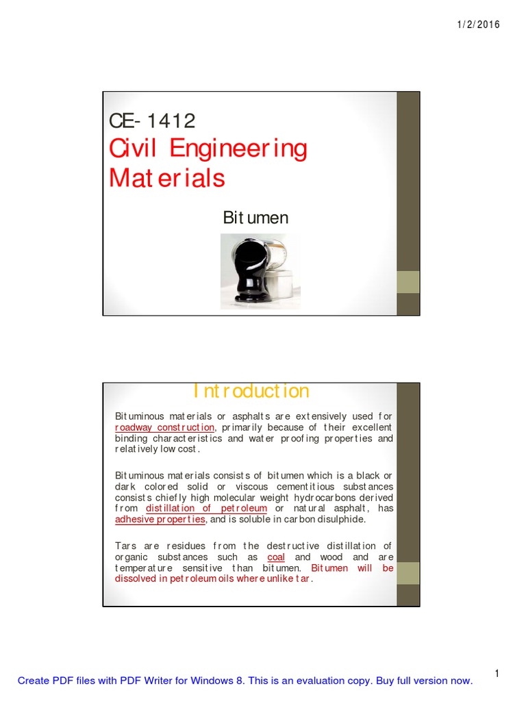 Bitumen PDF | PDF | Asphalt | Hydrocarbons