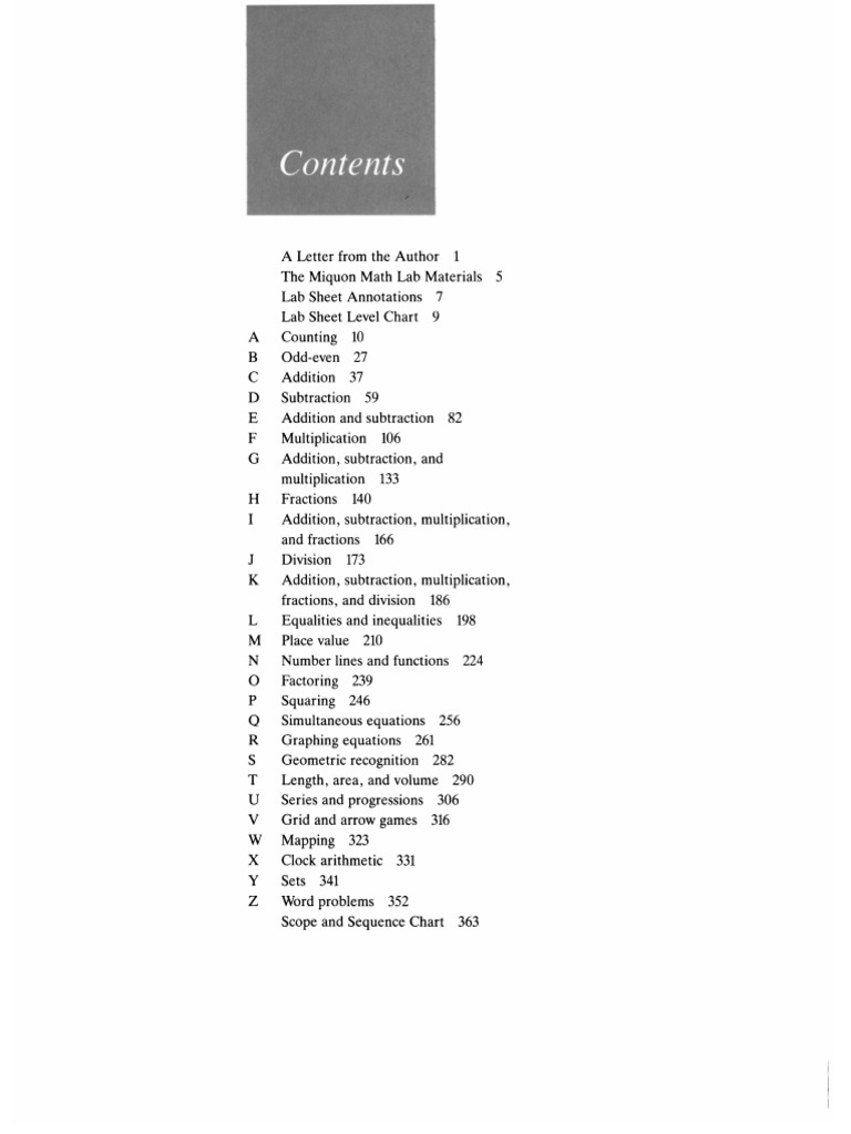 Miquon LabAnnotations Sample PDF | PDF