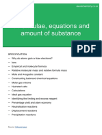 01 Formulae, Equations and Amount of Substance
