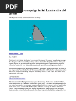 An Election Campaign in Sri Lanka Stirs Old Ghosts